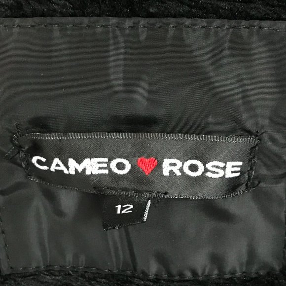 Cameo Rose Ladies Longline Puffer Coat Jacket Black Sz 12 Hooded Quilted Padded - Picture 10 of 14